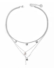 Load image into Gallery viewer, Muzo layered Necklace -Silver
