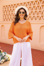 Load image into Gallery viewer, Meadow Crochet Sweater-Orange