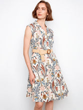 Load image into Gallery viewer, Linen Cap sleeve Dress-Belt