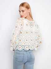 Load image into Gallery viewer, Flower Crochet Sweater