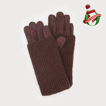 Load image into Gallery viewer, Ribbed wrist gloves/ suede