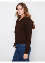 Load image into Gallery viewer, Zipper Hoodie/Pockets-6434 -coffee