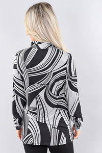 Long Sleeve Shirt -grey print - 1975