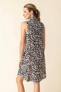 Sleeveless Shirt Dress - Oatmeal