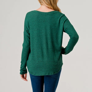 Teal Knit Top -Heimious