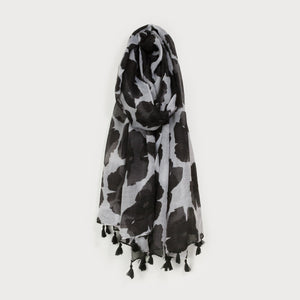 Black/White print Scarf / 6196