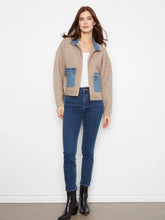 Load image into Gallery viewer, Zipped SweaterJacket-Denim Pockets
