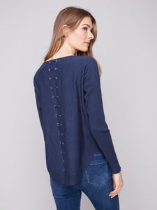 Long Sleeve Boat Neck -denim -C217