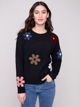 Load image into Gallery viewer, Plush Sweater Boucle Flowers-2829
