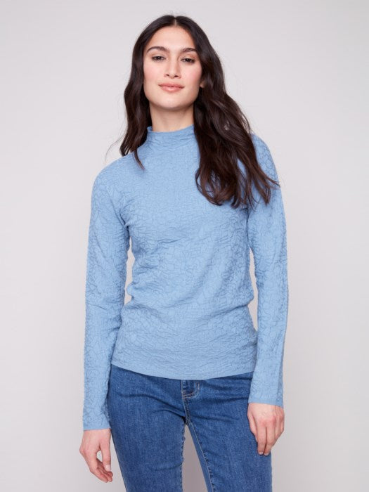 Mock Neck Sweater - Oxford -C2861