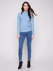Mock Neck Sweater - Oxford -C2861