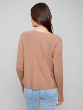 Load image into Gallery viewer, Long Sleeve Boat Neck -side buttons -C2871
