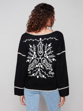Load image into Gallery viewer, V Neck Soutache Sweater- 2879

