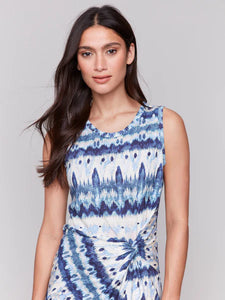 Round neck Dress Faux Knot -C3206