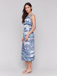 Round neck Dress Faux Knot -C3206