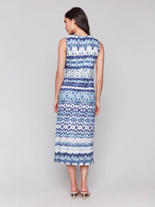 Round neck Dress Faux Knot -C3206