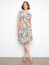 Load image into Gallery viewer, Linen Cap sleeve Dress-Belt
