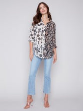 Load image into Gallery viewer, Long Sleeve Shirt -Damask-4308
