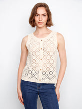 Load image into Gallery viewer, Crochet Vest-natural
