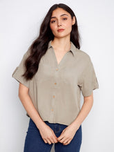 Load image into Gallery viewer, Blouse/ Patch Pockets-Sage
