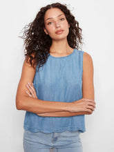 Load image into Gallery viewer, Scallop Denim Top/4698
