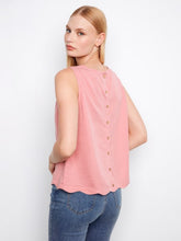 Load image into Gallery viewer, Sleeveless Top -Scallop hem -Carnation
