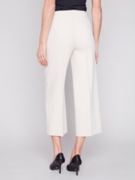 Pants Side zipper /Wide Leg-5494 (Beige)