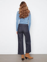 Load image into Gallery viewer, Cropped wide leg stretch denim-5660
