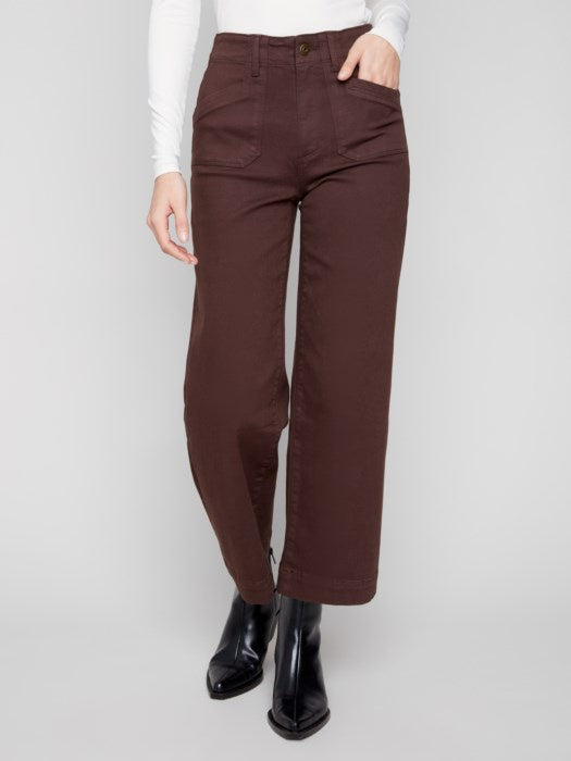Twill pant wide leg /Patch -5660