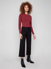 Load image into Gallery viewer, Wide leg Black Pant/Front Pocket
