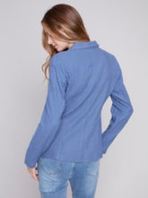 Load image into Gallery viewer, Solid Linen Blazer -Blue
