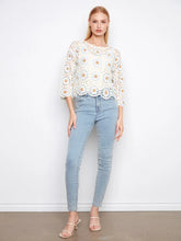 Load image into Gallery viewer, Flower Crochet Sweater
