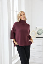 Load image into Gallery viewer, Ribbed Mock Neck Elbow Sleeve Sweater
