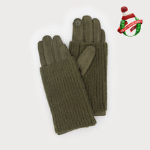 Load image into Gallery viewer, Ribbed wrist gloves/ suede
