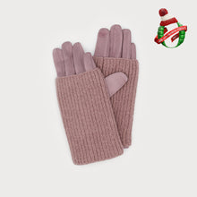 Load image into Gallery viewer, Ribbed wrist gloves/ suede
