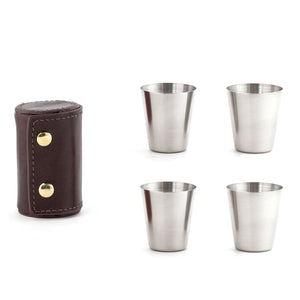 Shotglass with Leather Case