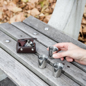 Shotglass with Leather Case