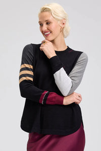 Spliced Sweater - Black (527U)