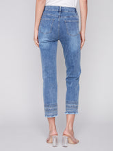 Load image into Gallery viewer, Embroidered Hem Denim Pant -5345
