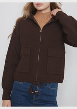 Load image into Gallery viewer, Zipper Hoodie/Pockets-6434 -coffee

