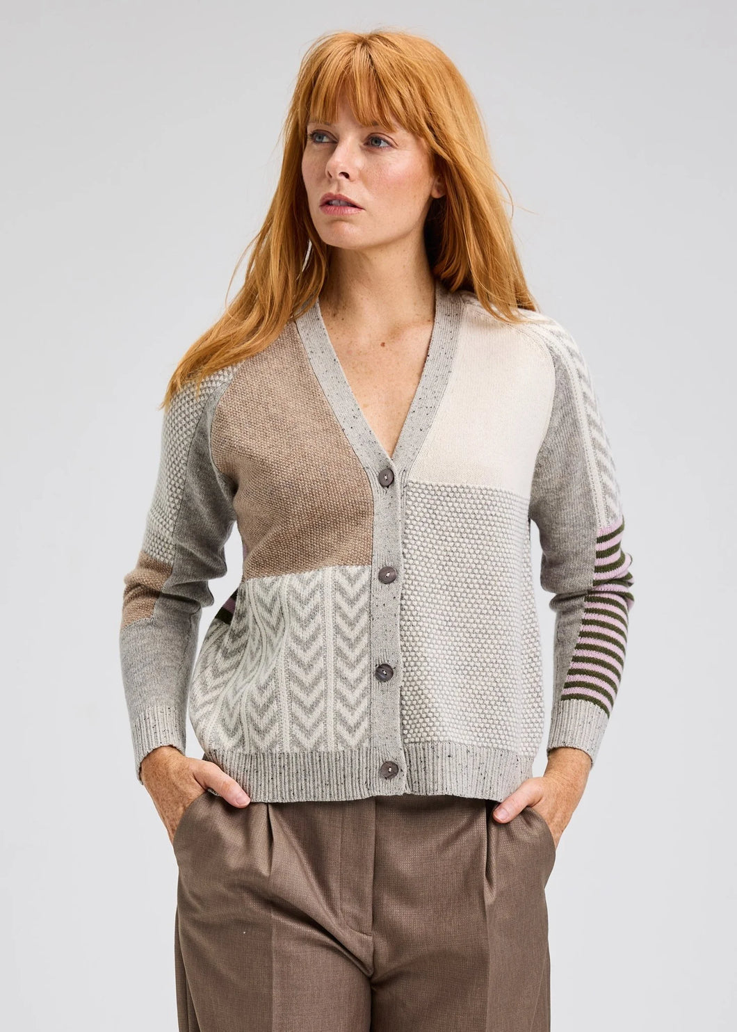 Textured Cardi - Marl (547U)