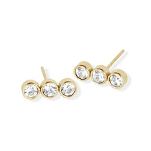 Load image into Gallery viewer, Triple Linear Stud Earring - Gold
