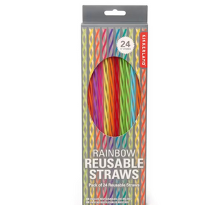 Rainbow Reusable Straws 8" Kik