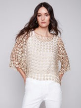 Load image into Gallery viewer, Flower Embroidered Blouse-Gold-4545
